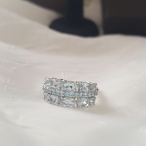 Aquamarine and Swiss Blue Topaz ring nwt